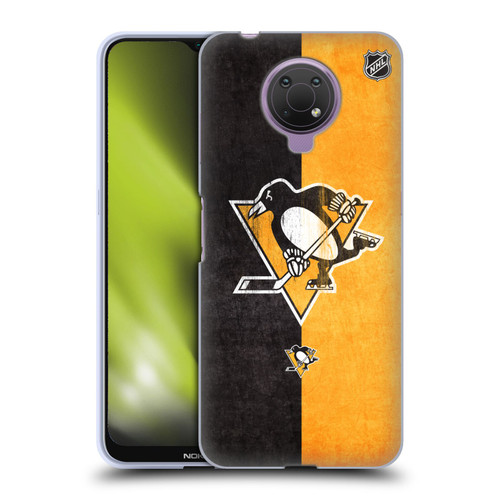 NHL Pittsburgh Penguins Half Distressed Soft Gel Case for Nokia G10