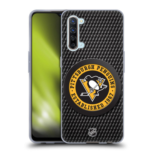 NHL Pittsburgh Penguins Puck Texture Soft Gel Case for OPPO Find X2 Lite 5G
