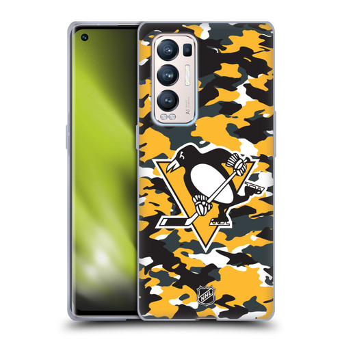 NHL Pittsburgh Penguins Camouflage Soft Gel Case for OPPO Find X3 Neo / Reno5 Pro+ 5G