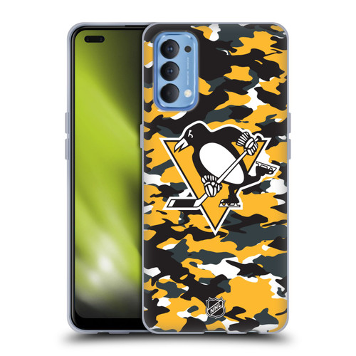 NHL Pittsburgh Penguins Camouflage Soft Gel Case for OPPO Reno 4 5G