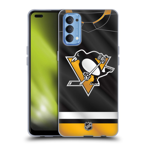 NHL Pittsburgh Penguins Jersey Soft Gel Case for OPPO Reno 4 5G