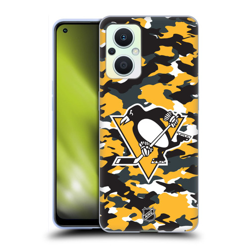 NHL Pittsburgh Penguins Camouflage Soft Gel Case for OPPO Reno8 Lite