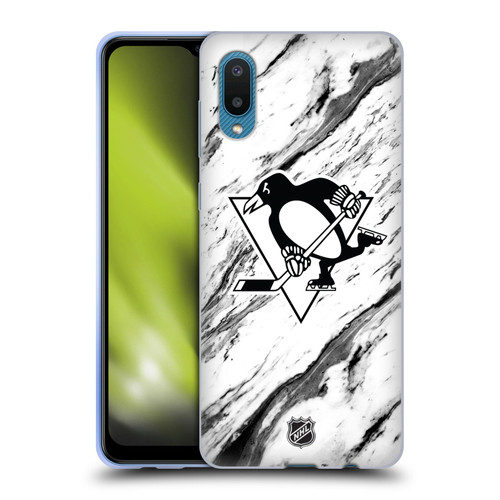 NHL Pittsburgh Penguins Marble Soft Gel Case for Samsung Galaxy A02/M02 (2021)
