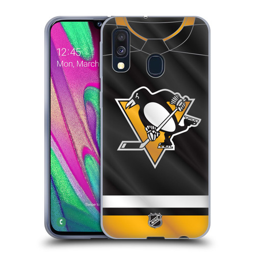 NHL Pittsburgh Penguins Jersey Soft Gel Case for Samsung Galaxy A40 (2019)