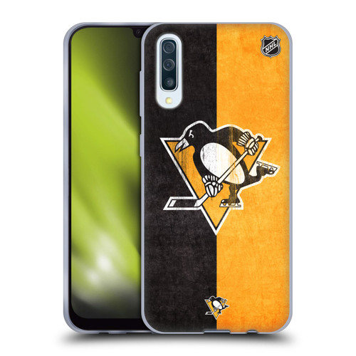 NHL Pittsburgh Penguins Half Distressed Soft Gel Case for Samsung Galaxy A50/A30s (2019)