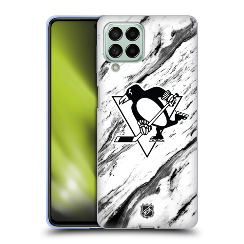 NHL Pittsburgh Penguins Marble Soft Gel Case for Samsung Galaxy M53 (2022)