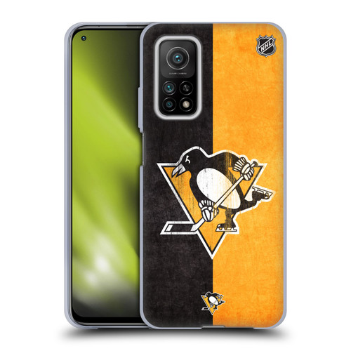 NHL Pittsburgh Penguins Half Distressed Soft Gel Case for Xiaomi Mi 10T 5G