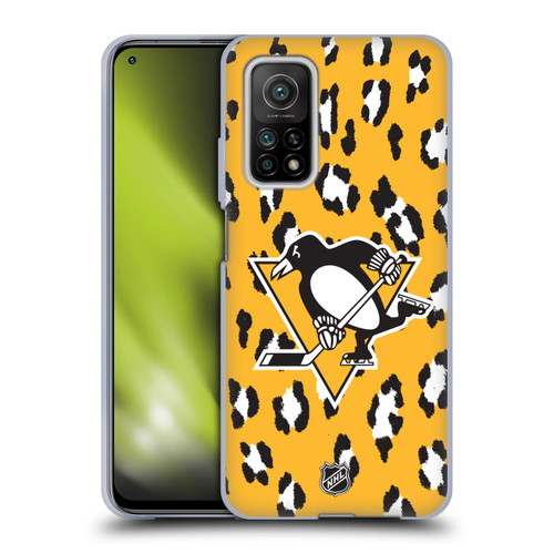 NHL Pittsburgh Penguins Leopard Pattern Soft Gel Case for Xiaomi Mi 10T 5G