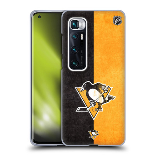 NHL Pittsburgh Penguins Half Distressed Soft Gel Case for Xiaomi Mi 10 Ultra 5G