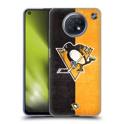 NHL Pittsburgh Penguins Half Distressed Soft Gel Case for Xiaomi Redmi Note 9T 5G