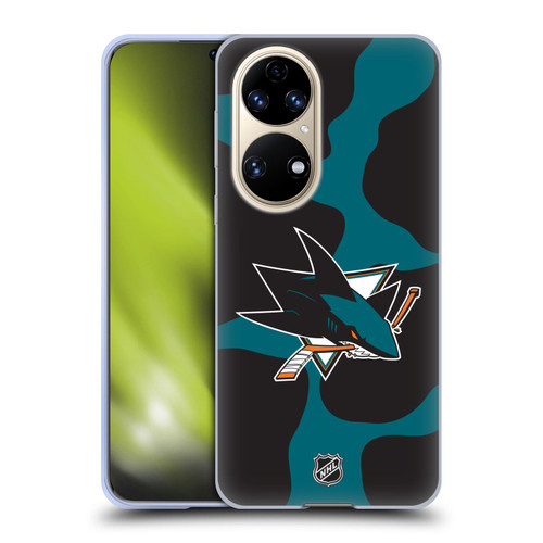 NHL San Jose Sharks Cow Pattern Soft Gel Case for Huawei P50