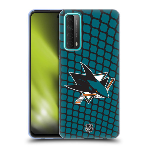 NHL San Jose Sharks Net Pattern Soft Gel Case for Huawei P Smart (2021)