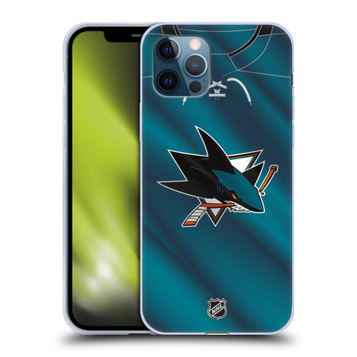 NHL San Jose Sharks Jersey Soft Gel Case for Apple iPhone 12 / iPhone 12 Pro