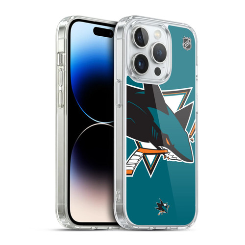 NHL San Jose Sharks Oversized Soft Gel Case for Apple iPhone 13 Pro