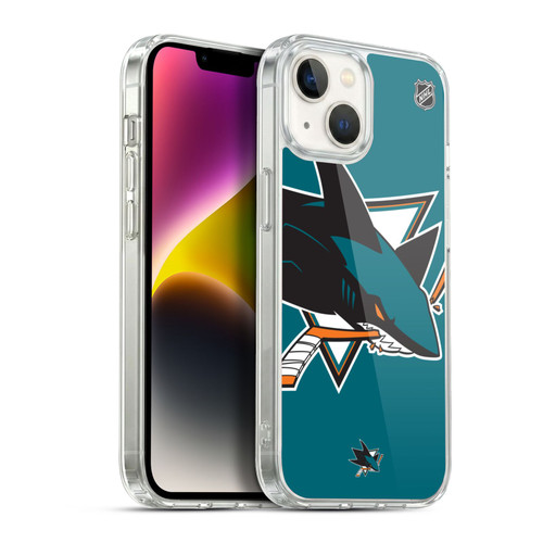 NHL San Jose Sharks Oversized Soft Gel Case for Apple iPhone 14