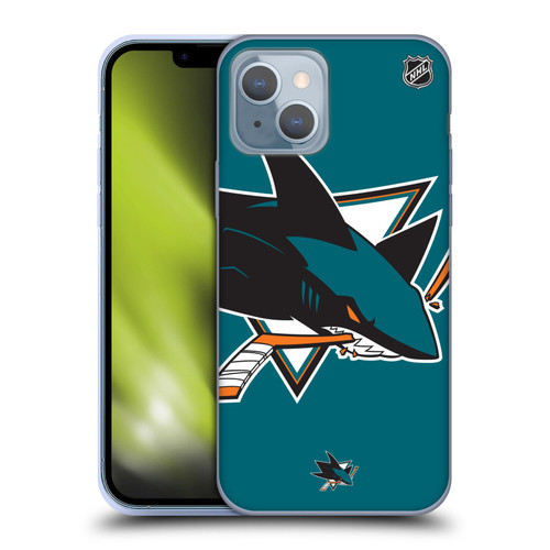 NHL San Jose Sharks Oversized Soft Gel Case for Apple iPhone 14
