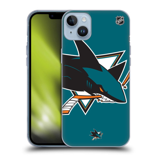 NHL San Jose Sharks Oversized Soft Gel Case for Apple iPhone 14 Plus
