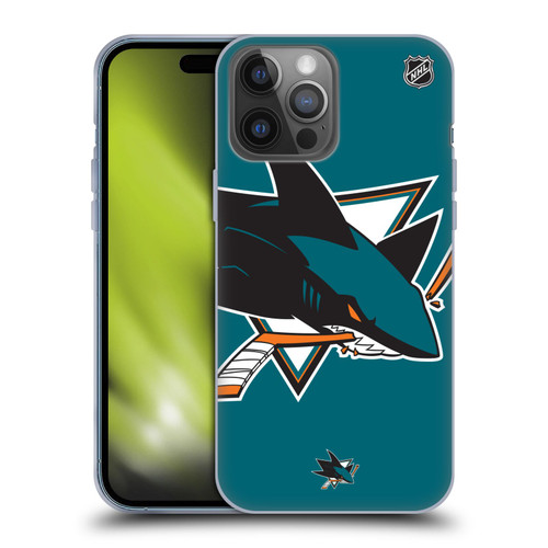 NHL San Jose Sharks Oversized Soft Gel Case for Apple iPhone 14 Pro Max