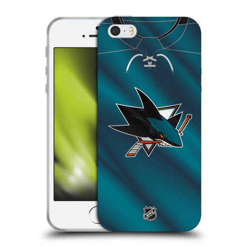 NHL San Jose Sharks Jersey Soft Gel Case for Apple iPhone 5 / 5s / iPhone SE 2016