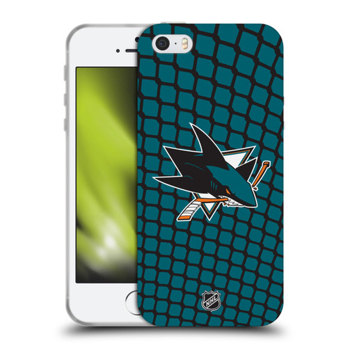 NHL San Jose Sharks Net Pattern Soft Gel Case for Apple iPhone 5 / 5s / iPhone SE 2016