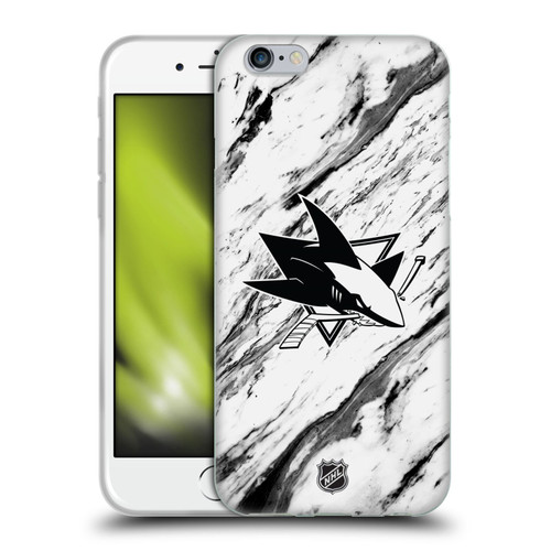 NHL San Jose Sharks Marble Soft Gel Case for Apple iPhone 6 / iPhone 6s