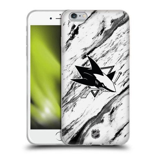 NHL San Jose Sharks Marble Soft Gel Case for Apple iPhone 6 Plus / iPhone 6s Plus