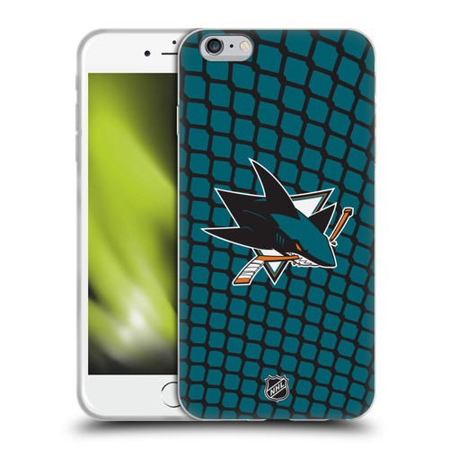 NHL San Jose Sharks Net Pattern Soft Gel Case for Apple iPhone 6 Plus / iPhone 6s Plus
