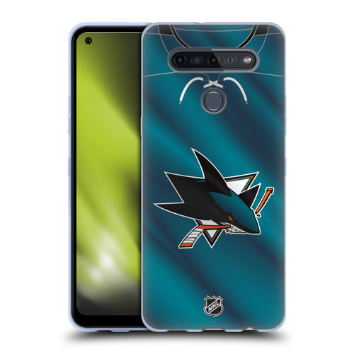 NHL San Jose Sharks Jersey Soft Gel Case for LG K51S