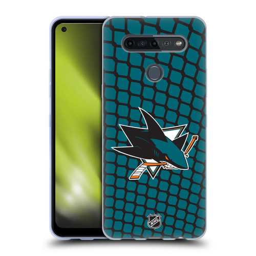 NHL San Jose Sharks Net Pattern Soft Gel Case for LG K51S