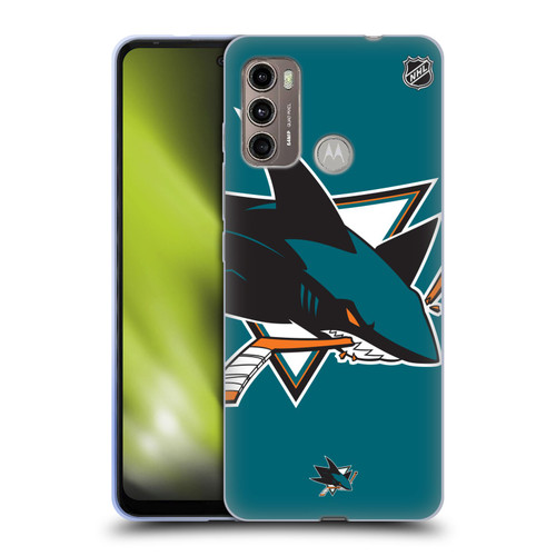 NHL San Jose Sharks Oversized Soft Gel Case for Motorola Moto G60 / Moto G40 Fusion