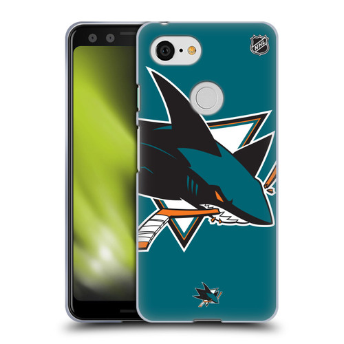 NHL San Jose Sharks Oversized Soft Gel Case for Google Pixel 3
