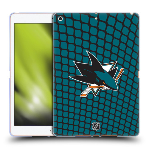 NHL San Jose Sharks Net Pattern Soft Gel Case for Apple iPad 10.2 2019/2020/2021