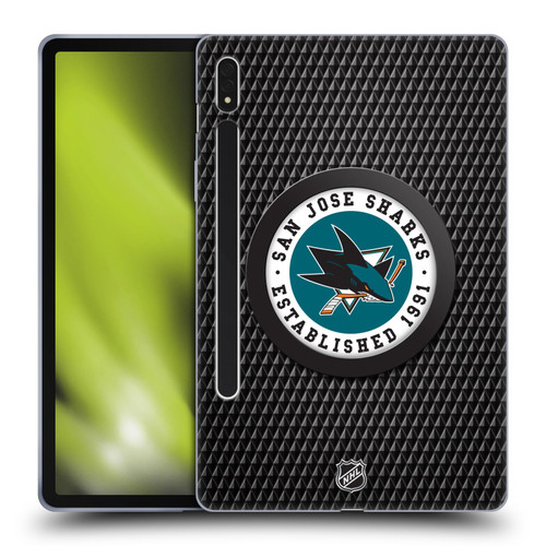 NHL San Jose Sharks Puck Texture Soft Gel Case for Samsung Galaxy Tab S8