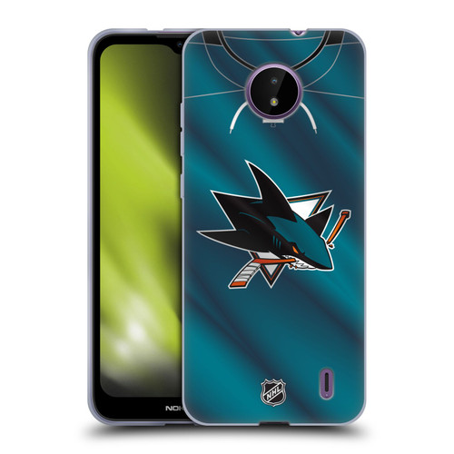 NHL San Jose Sharks Jersey Soft Gel Case for Nokia C10 / C20