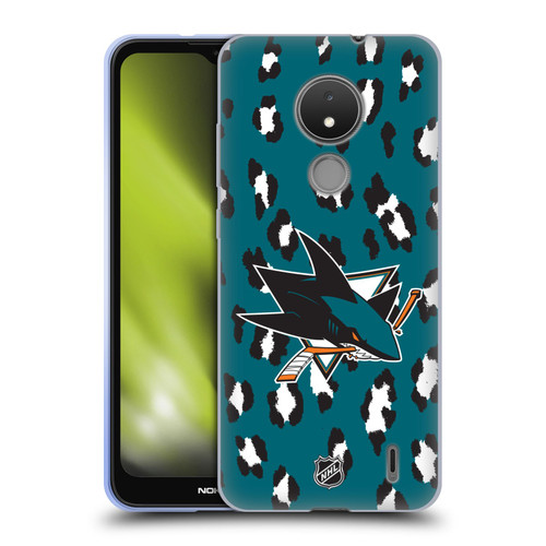 NHL San Jose Sharks Leopard Patten Soft Gel Case for Nokia C21