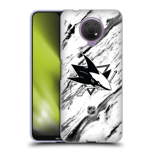 NHL San Jose Sharks Marble Soft Gel Case for Nokia G10