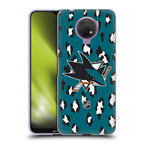 NHL San Jose Sharks Leopard Pattern Soft Gel Case for Nokia G10