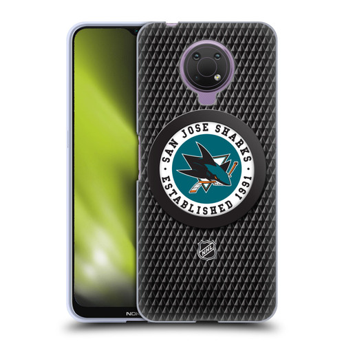 NHL San Jose Sharks Puck Texture Soft Gel Case for Nokia G10