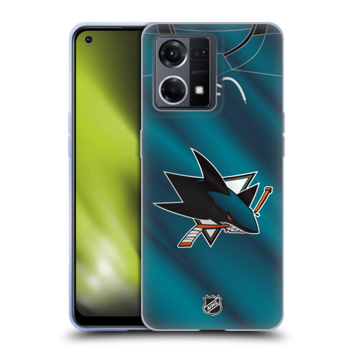 NHL San Jose Sharks Jersey Soft Gel Case for OPPO Reno8 4G