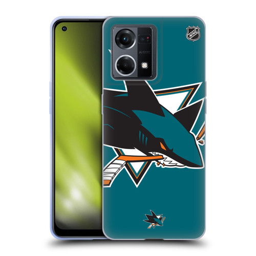 NHL San Jose Sharks Oversized Soft Gel Case for OPPO Reno8 4G