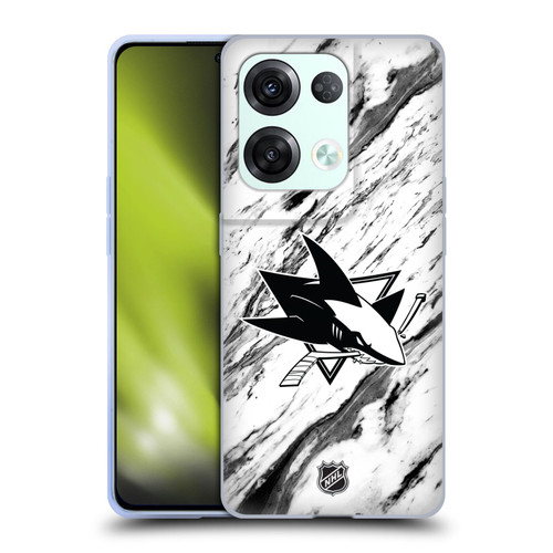 NHL San Jose Sharks Marble Soft Gel Case for OPPO Reno8 Pro