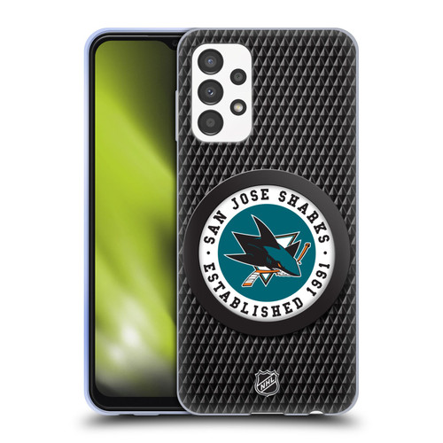 NHL San Jose Sharks Puck Texture Soft Gel Case for Samsung Galaxy A13 (2022)