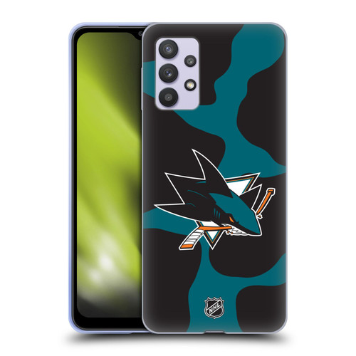 NHL San Jose Sharks Cow Pattern Soft Gel Case for Samsung Galaxy A32 5G / M32 5G (2021)