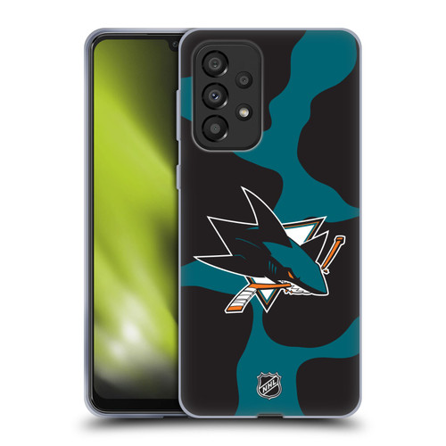 NHL San Jose Sharks Cow Pattern Soft Gel Case for Samsung Galaxy A33 5G (2022)