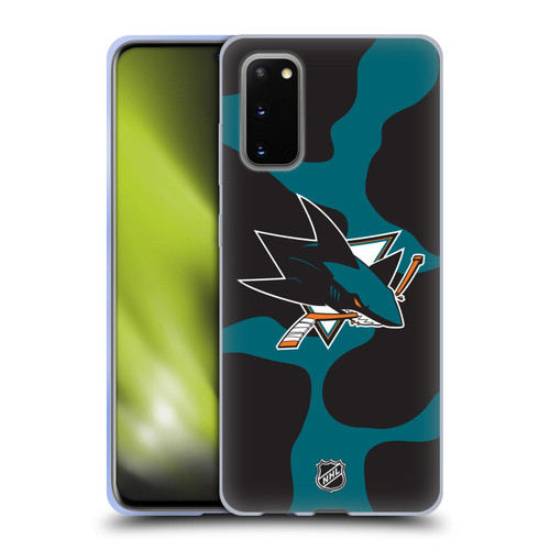 NHL San Jose Sharks Cow Pattern Soft Gel Case for Samsung Galaxy S20 / S20 5G
