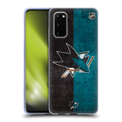 NHL San Jose Sharks Half Distressed Soft Gel Case for Samsung Galaxy S20 / S20 5G