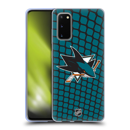 NHL San Jose Sharks Net Pattern Soft Gel Case for Samsung Galaxy S20 / S20 5G