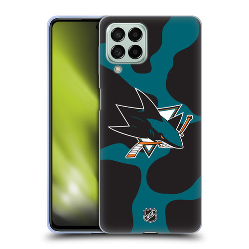 NHL San Jose Sharks Cow Pattern Soft Gel Case for Samsung Galaxy M53 (2022)