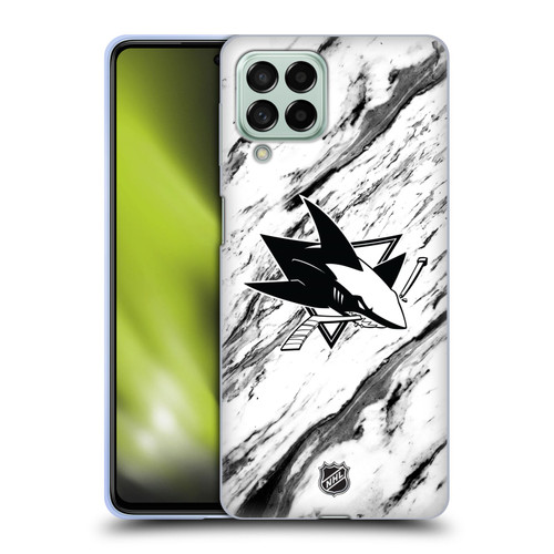 NHL San Jose Sharks Marble Soft Gel Case for Samsung Galaxy M53 (2022)