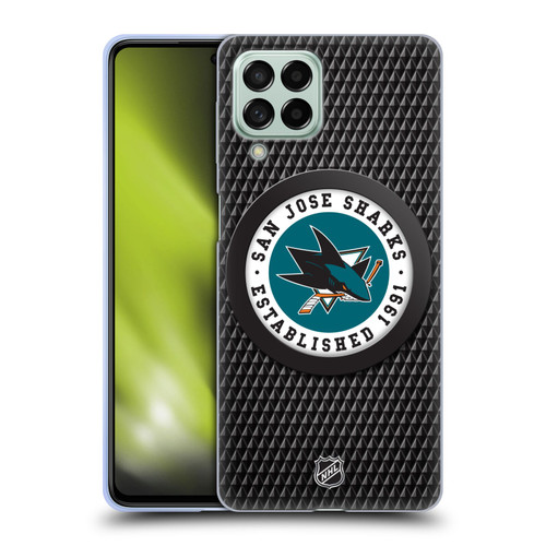 NHL San Jose Sharks Puck Texture Soft Gel Case for Samsung Galaxy M53 (2022)